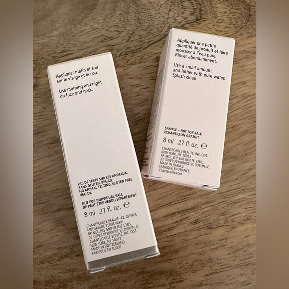 Chantecaille Bio Lifting Oil-Free Fluid & Rice and Geranium Cleanser 8ml - Picture 2 of 3